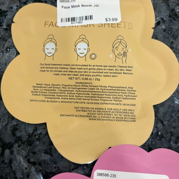 Lot of 10 La Soie Flower Sheet Masks – Assorted Scents New - Picture 6 of 7